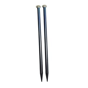 Boye 17 Knitting Needles Iridescent Blue Silver Craft